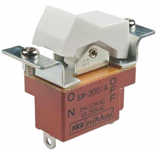 1Pc NKK SWITCHES OF AMERICA SW3001A Rocker Switch, SPST, ON-NONE-OFF, White