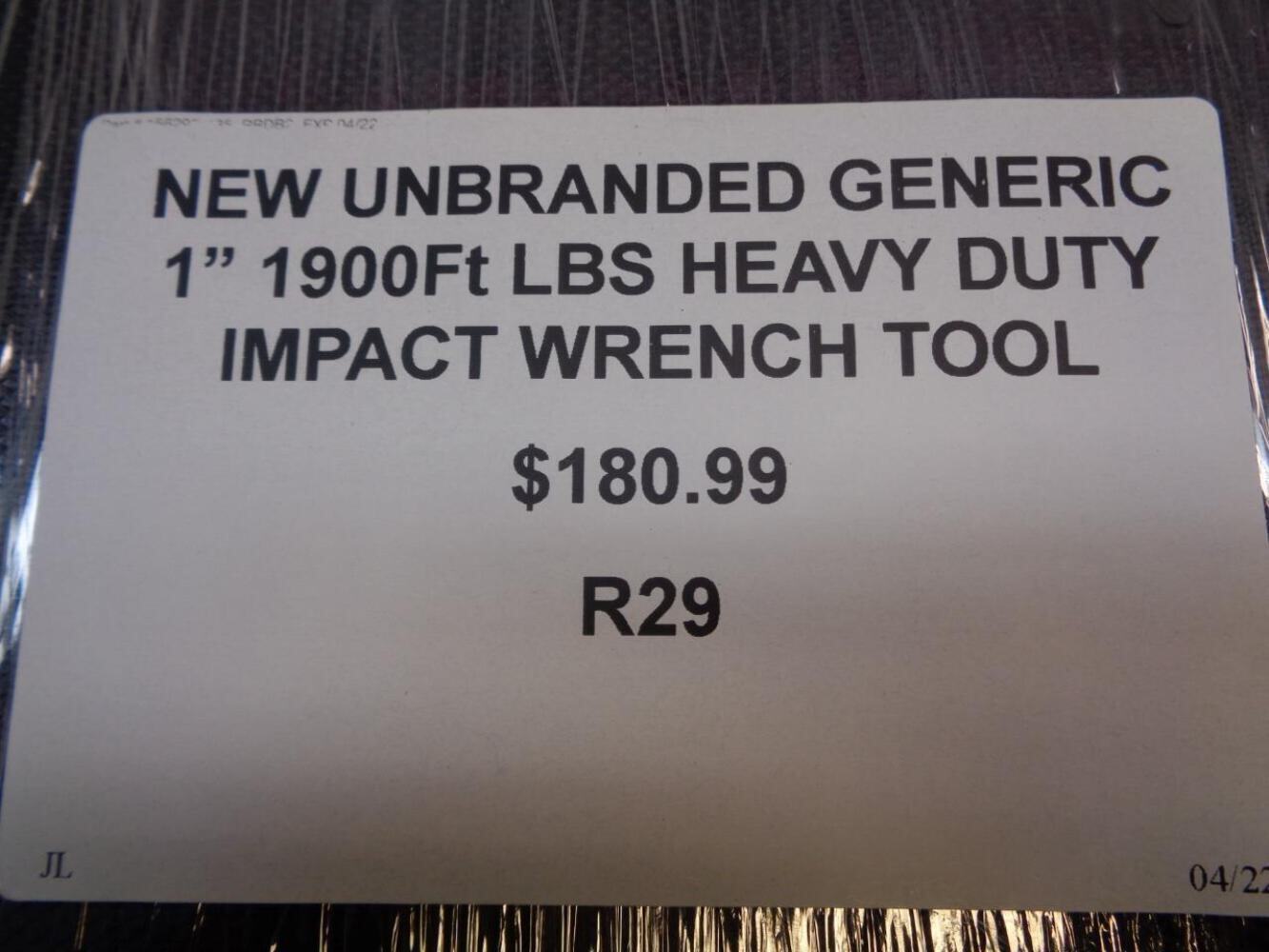 NEW UNBRANDED GENERIC 1″ 1900ft lbs HEAVY DUTY IMPACT WRENCH TOOL R30
