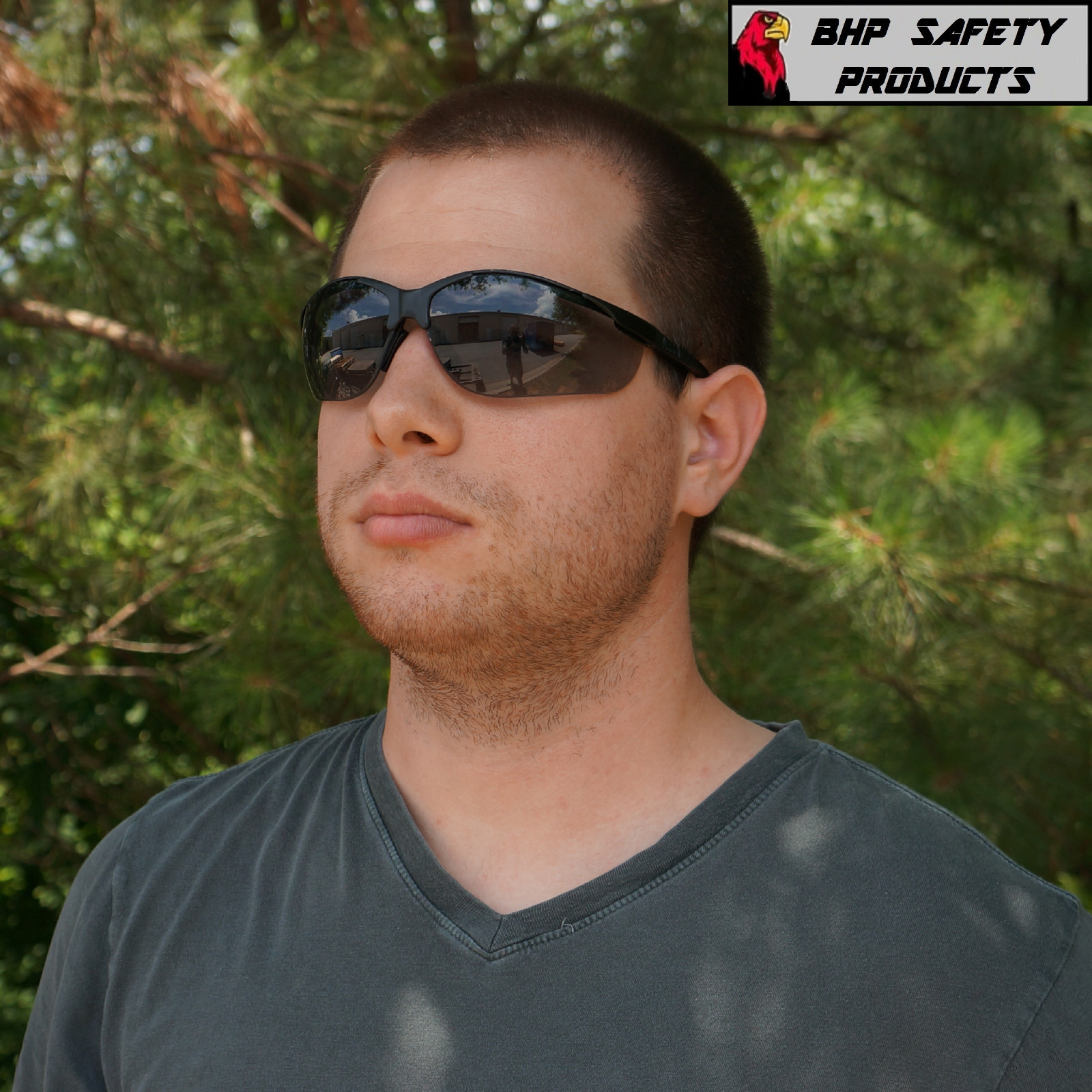PYRAMEX VENTURE II SAFETY GLASSES BLACK FRAME SMOKE GRAY LENS SB1820S (12 PAIR)