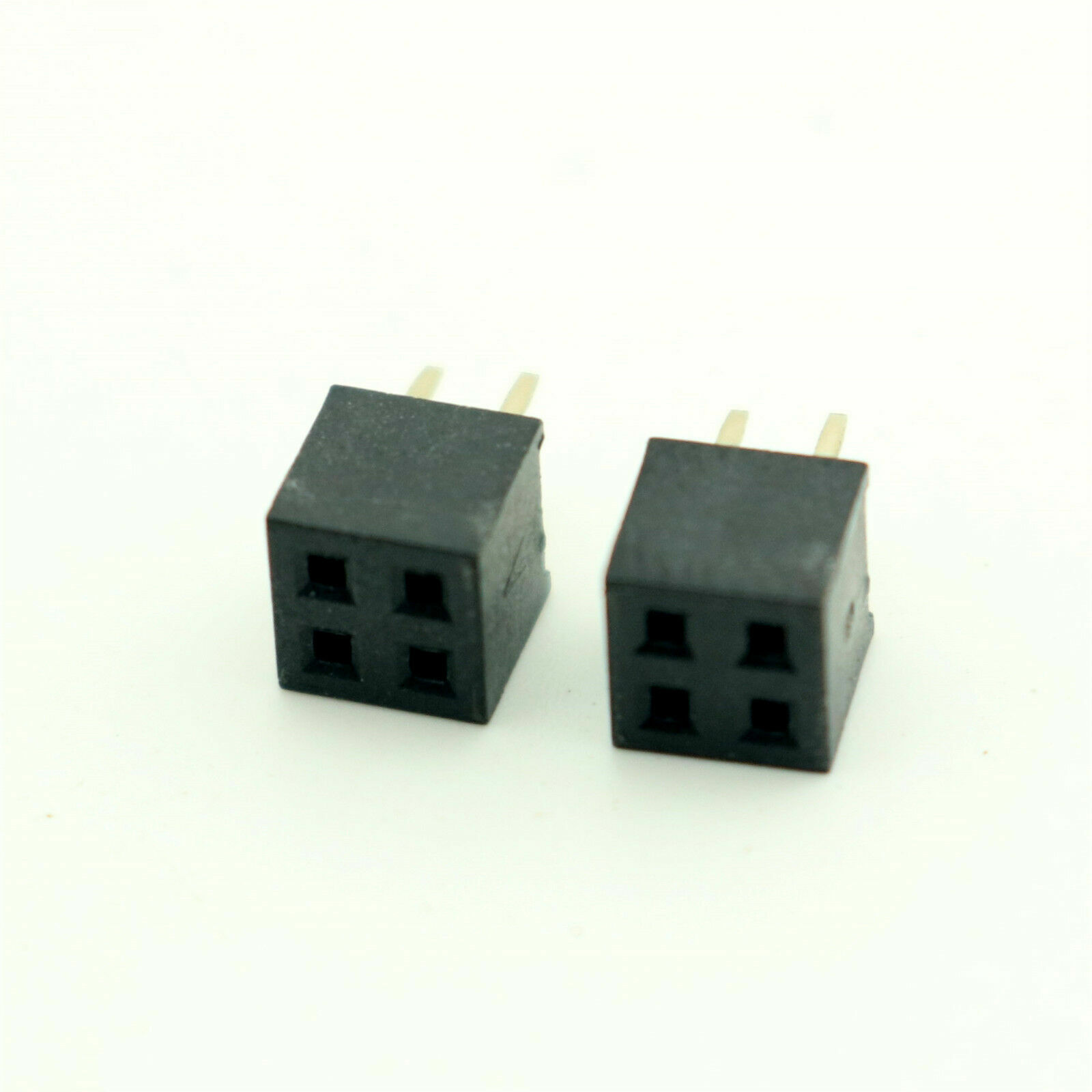100pcs Pitch 2mm 2×2 Pin 4 Pin Female Double Row Straight Pin PCB Header Strip