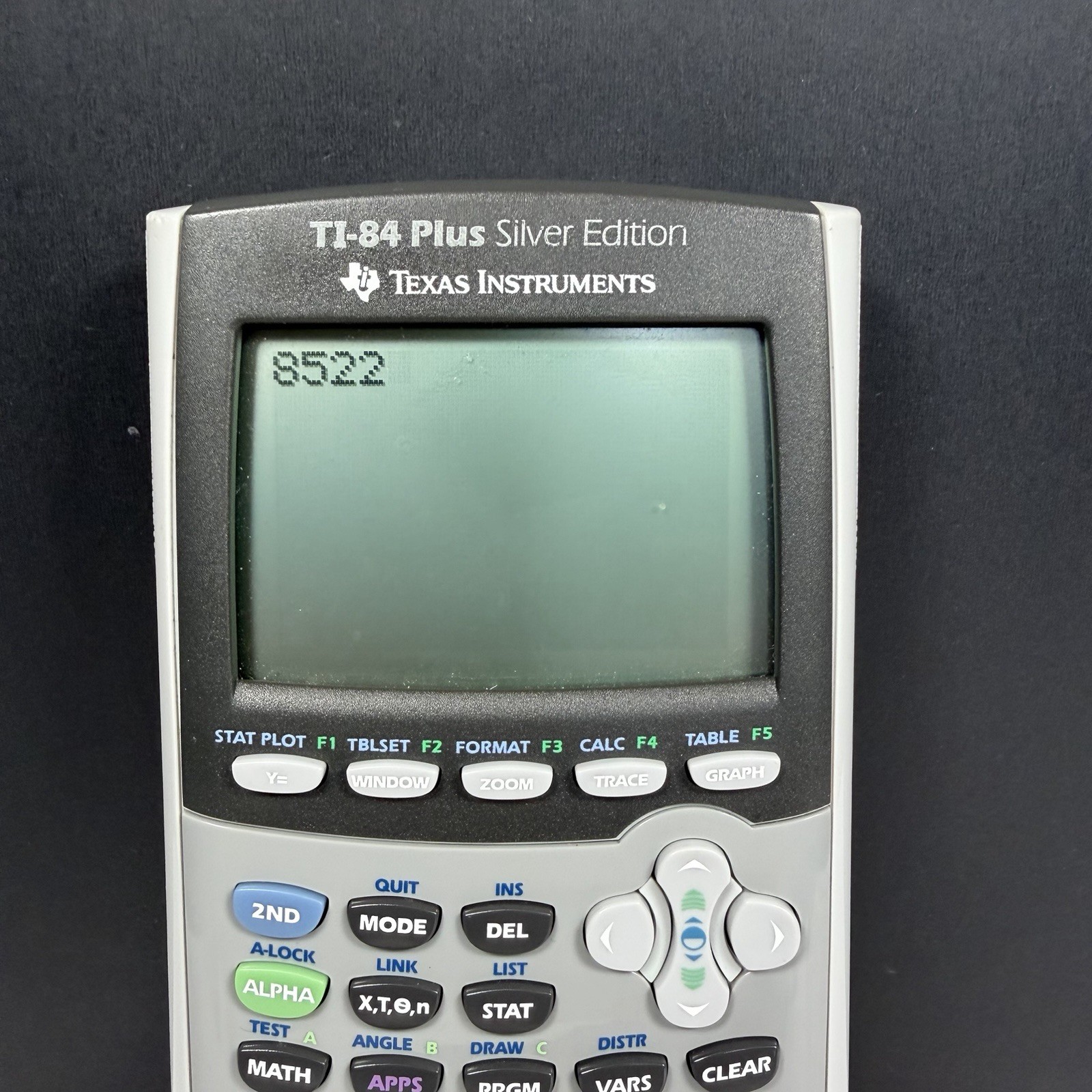 Texas Instruments TI-84 Plus Silver Edition Graphing Calculator No Cover TESTED