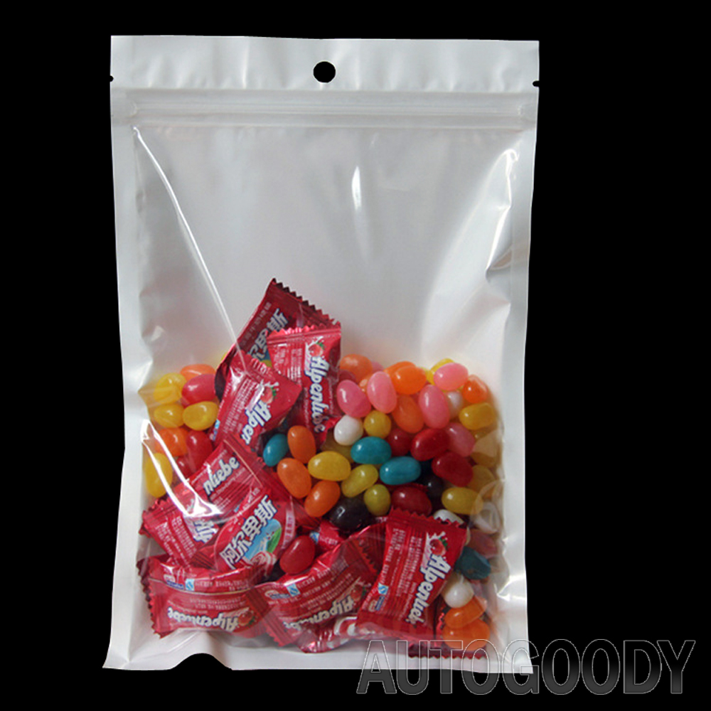 1000 Zip Zipper Lock Bags Clear Plastic White Back 7.75″x11.75″ Seal Reclosable
