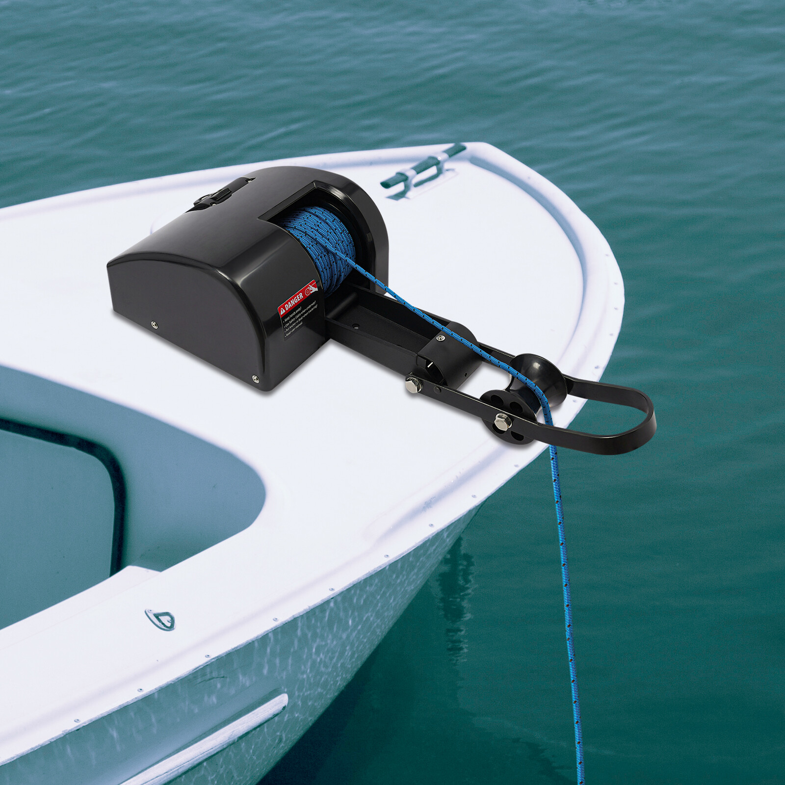 35 LBS Electric Anchor Winch with Roller & Remote Control for Boat Marine Winch