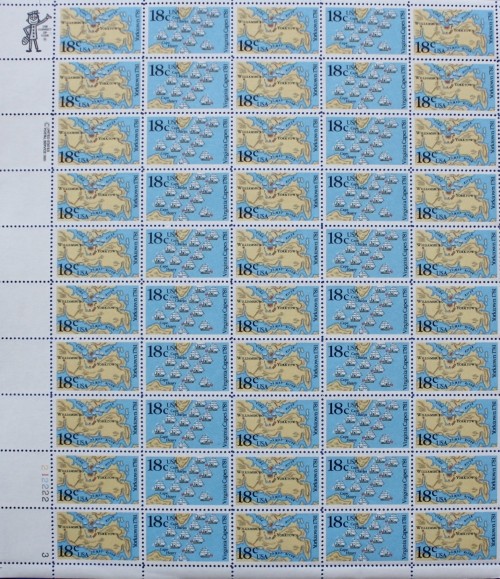 US SCOTT#1937-1938 YORKTOWN & VIRGINIA CAPES 50-18c Mint Stamps sheet