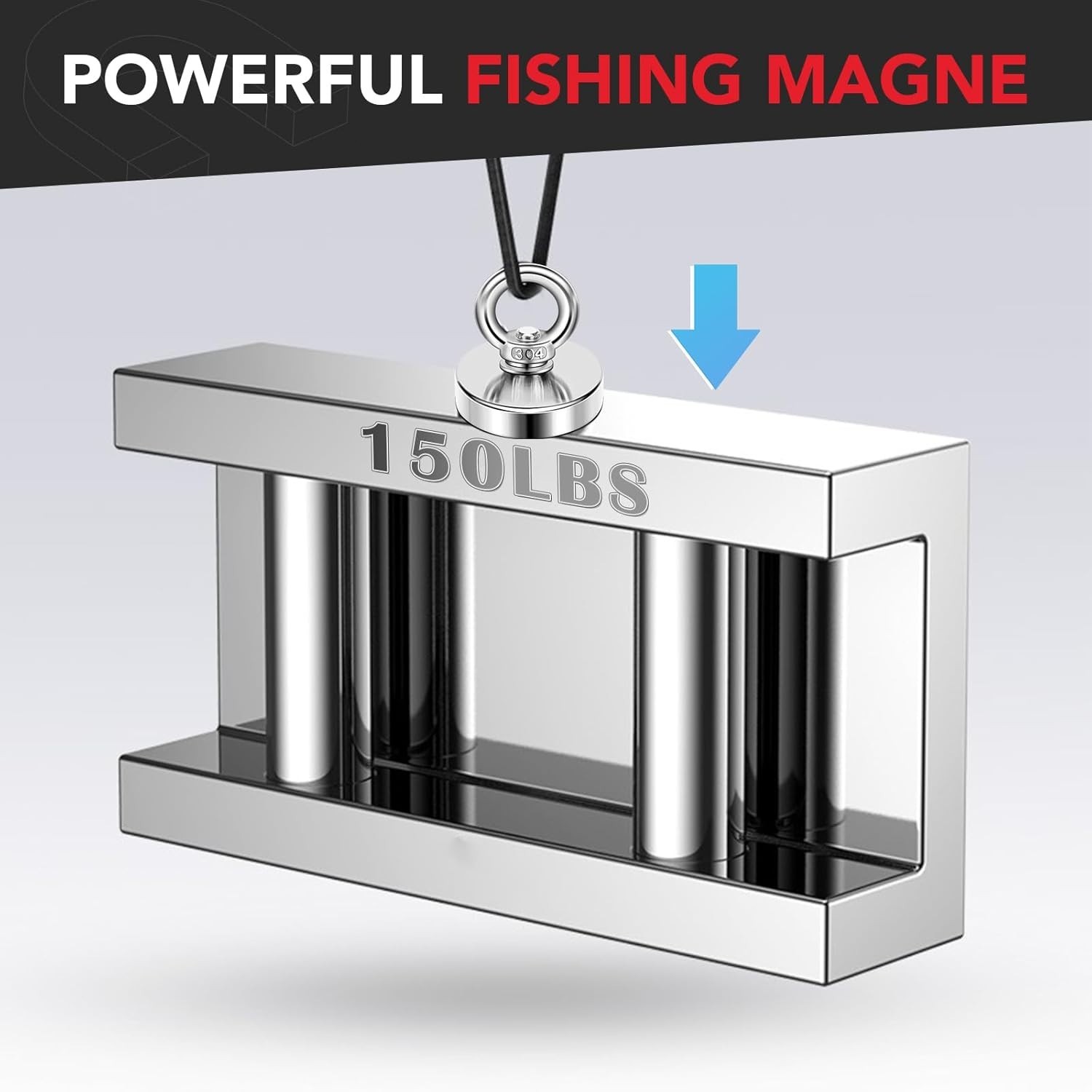 Strong Neodymium Fishing Magnets 300 lbs(136 KG) Pulling Force Rare Earth Magnet
