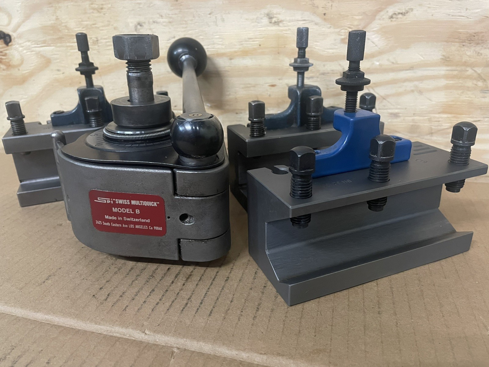 SPI MULTIQUICK / MULTIFIX MODEL B TOOL POST w/3 HOLDERS Made in Switzerland