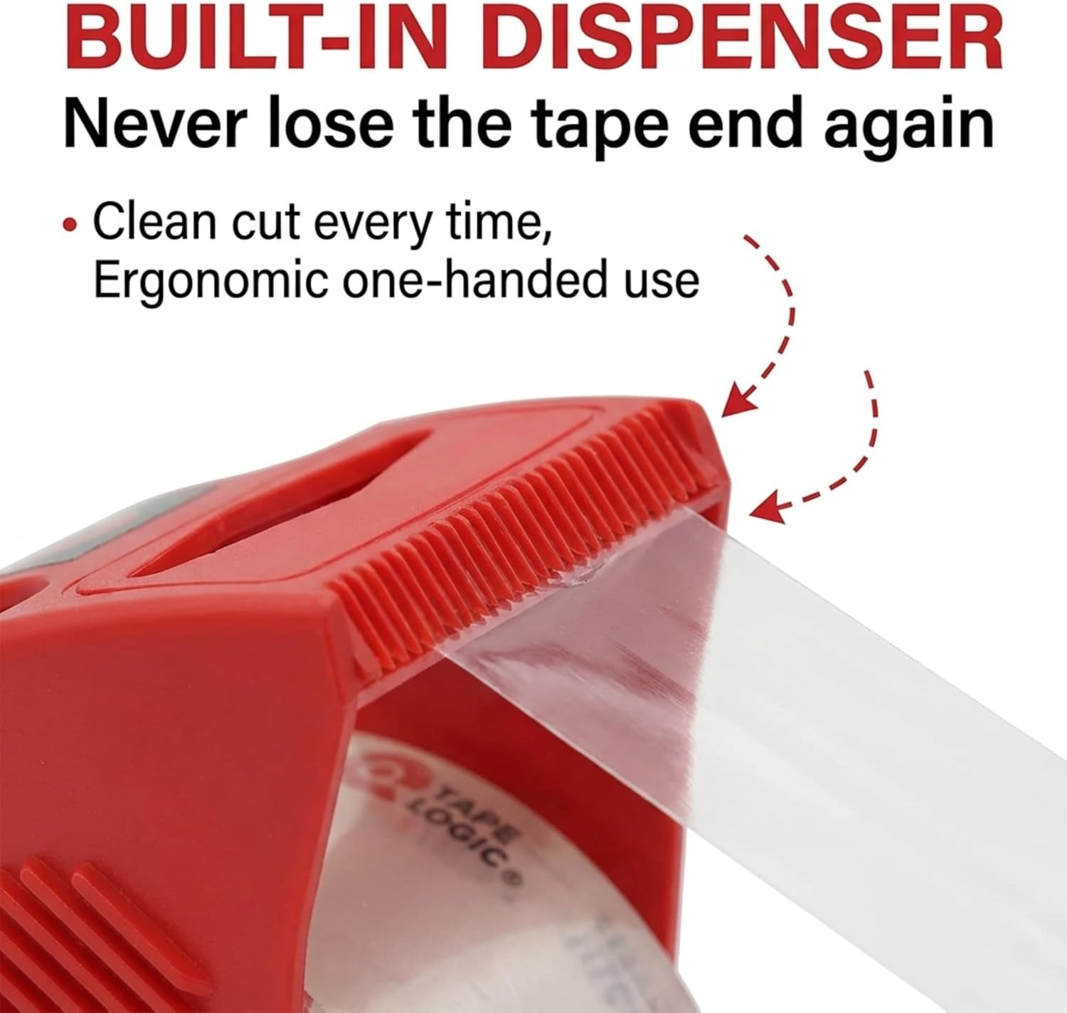 Heavy Duty Packing Tape with Dispenser – 2 Pack, 2 in x 25 Yd Clear Tape