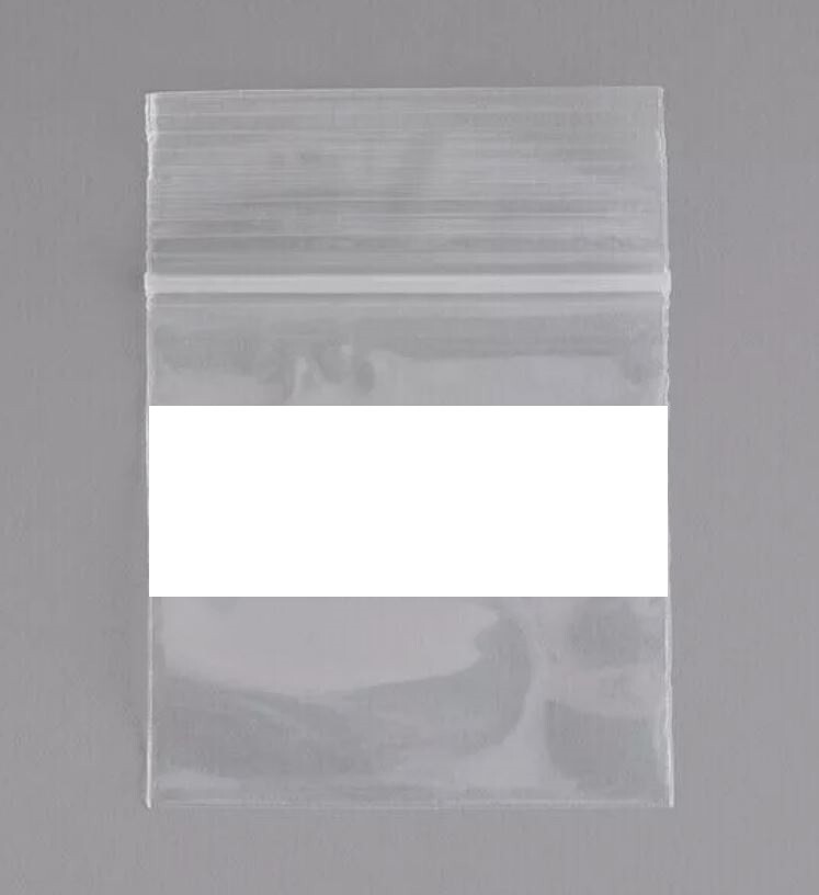 1000/PCS White Block 4″ x 6″ Clear Reclosable Zipper Seal Bags Heavy Duty