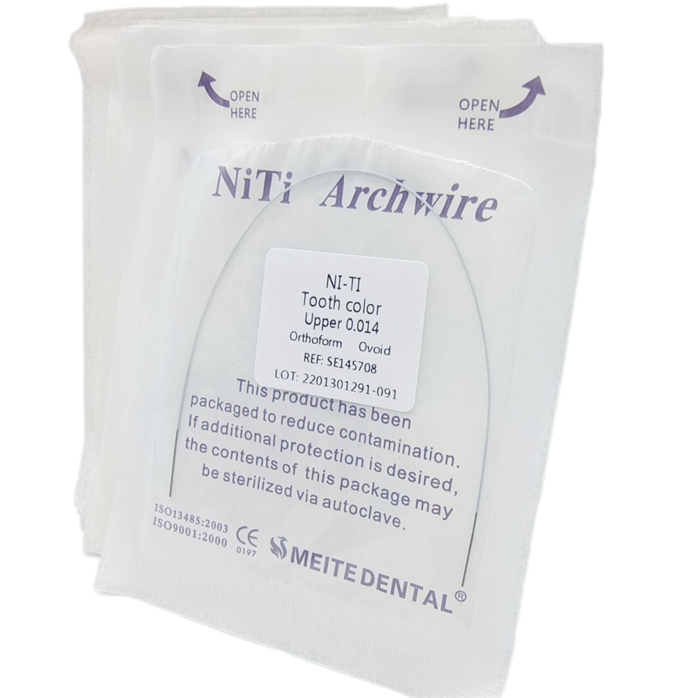 20Pk Dental OrthodonticWhite Color Coated Niti Rectangular/Round Arch Wire Ovoid
