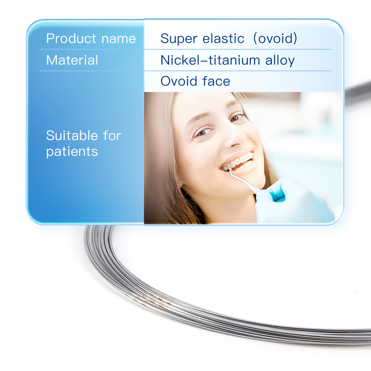 USPS 20Packs Dental Orthodontic Super Elastic Nitinol Arch Wire Round 012Upper