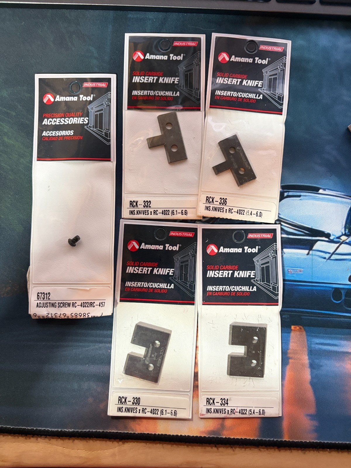 Amana Tool RCK-332 & RCK-330 + RCK-336 & RCK-334 plus adjustment screw.