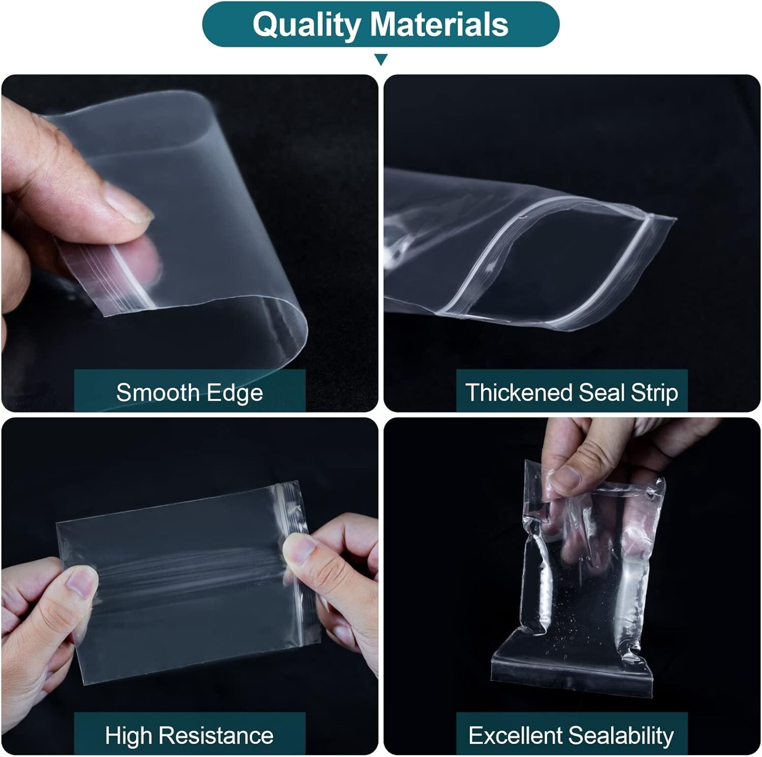 500 Pcs Small Plastic Bags, Small Zip Lock Bags, Mini Baggies Jewelry Bags Clear
