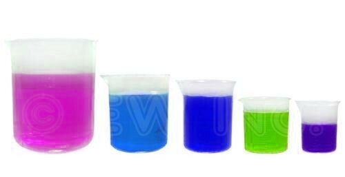 Lakeshore Trade Scientific Graduated Plastic Beaker Set, 50 100 250 500 1000 ml