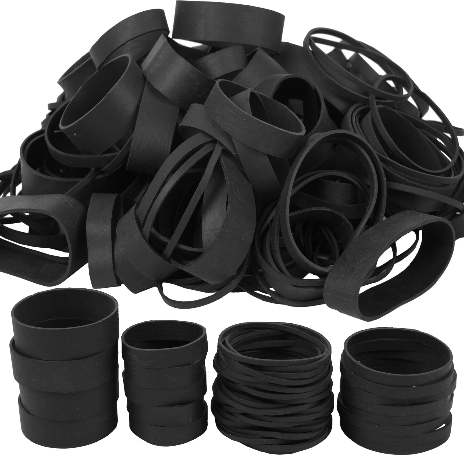 Rubber Bands Assorted Sizes Black Elastic Bands Tactical rubber band for Offi…