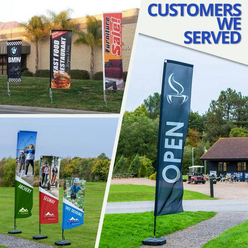 Anley Custom Rectangle Feather Flags Swooper Advertising Banners Flags