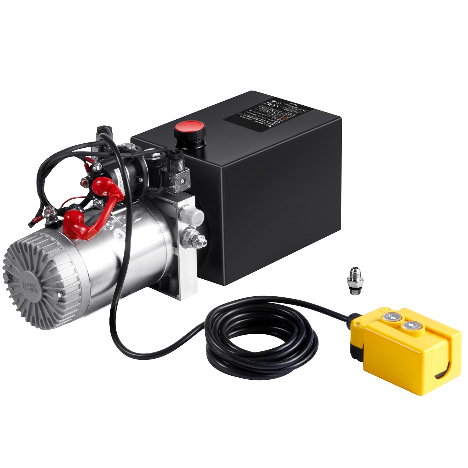 VEVOR 10 Quart Double Acting Hydraulic Pump 12V Dump Trailer Power Unit 2.1HP