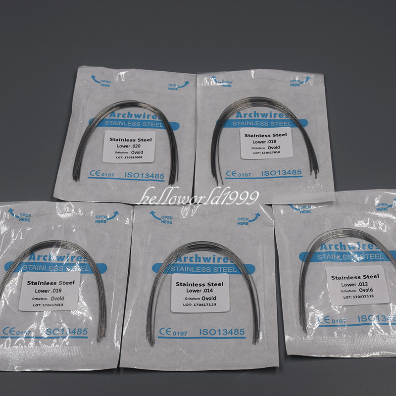 Dental Orthodontic Round Arch Wire Stainless Steel 012 14 16 18 020 Upper Lower