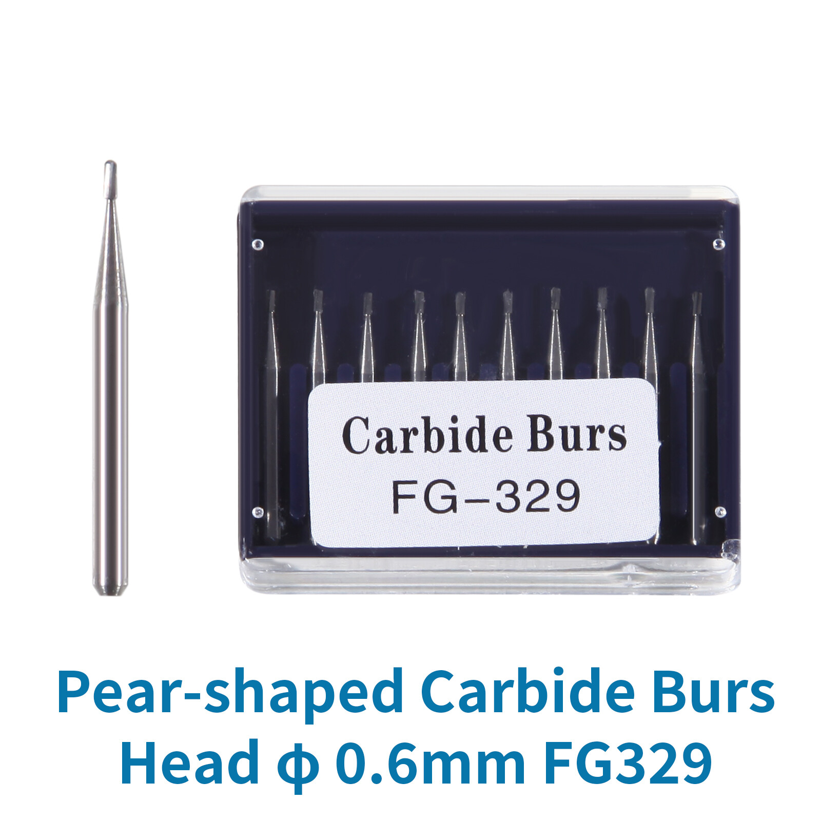 Dental Carbide Burs Pear-Shaped Type for High Speed Tungsten Steel Bur FG329
