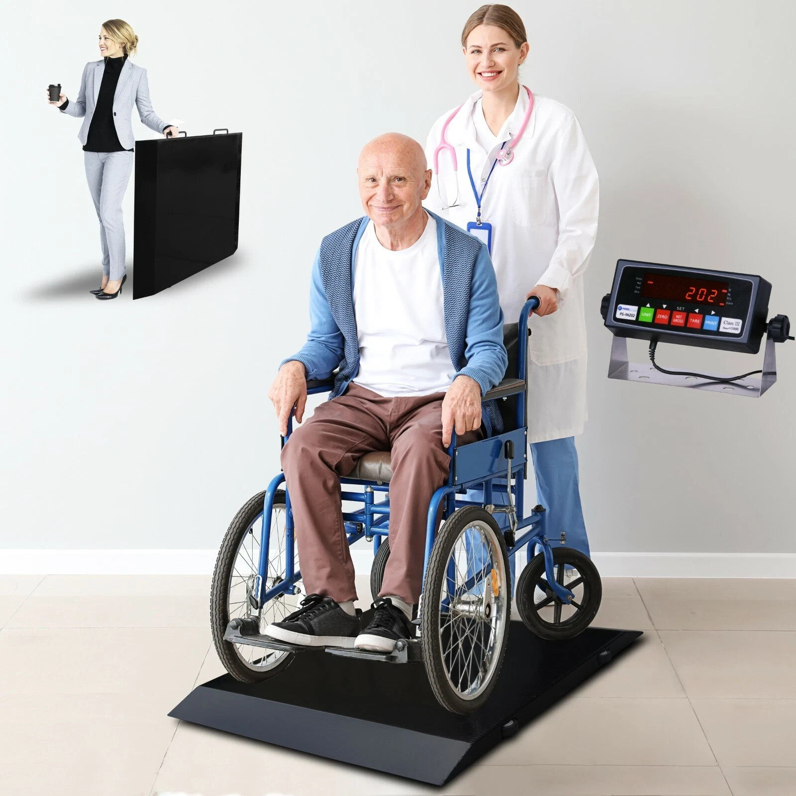 Prime Systems PS-WCS-Pro – Premium Wheelchair Scale | Safe & Stable Design