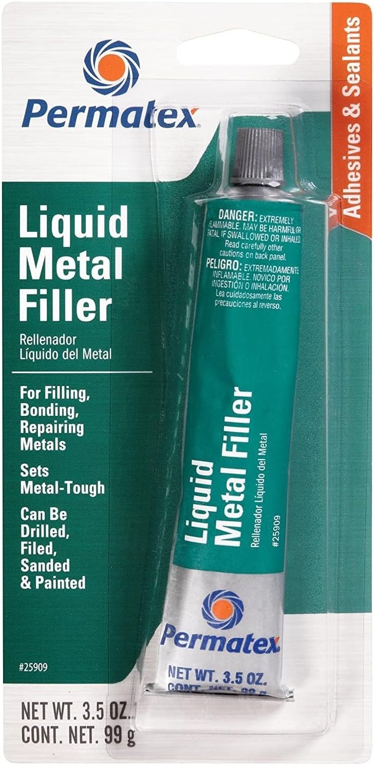 Liquid Metal Adhesive 3.5 oz. – Clear Repair Cream for Metal, Wood & Concrete