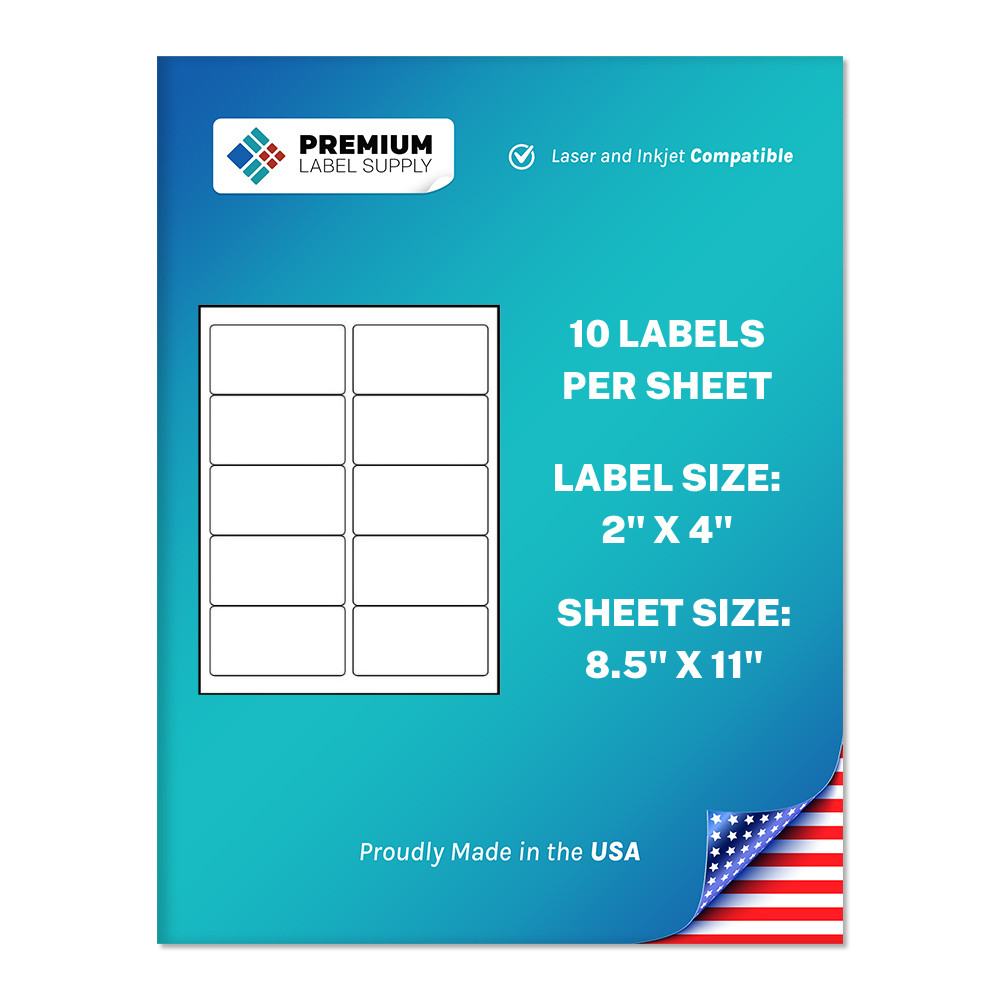 5000 Premium 2″ x 4″ Self Adhesive Address Labels 10 per sheet * 10 up*