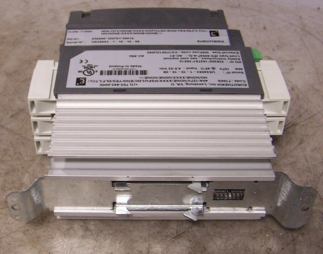 NEW EUROTHERM 7100S SINGLE PHASE SOLID STATE CONTACTOR 40A/127V/NONE/XXX/MSFU