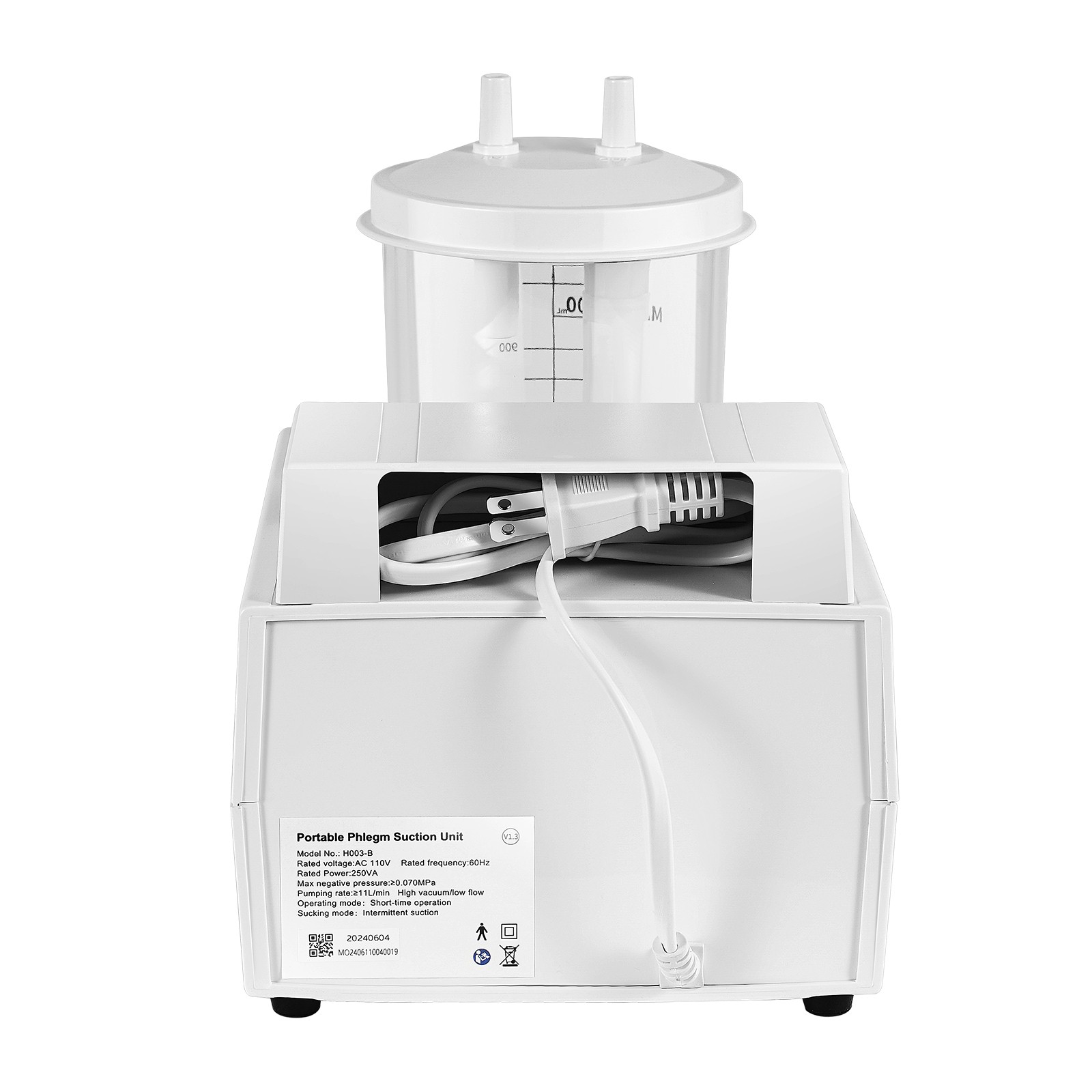Vacuum Phlegm Quiet Suction Unit Portable Medical Emergency Aspirator Machine US