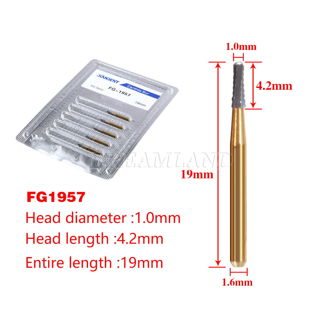 Dental Tungsten Steel Carbide Crown Metal Cutting Burs For High Speed FG-1957