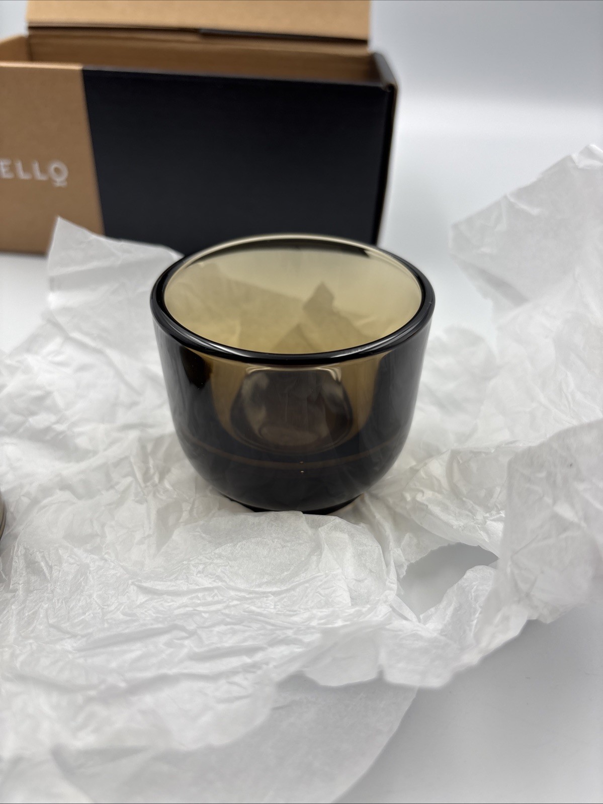 Fellow Pirch Espresso Shot Glass 3.5 oz Set of 2, Amber Artisanal Cups