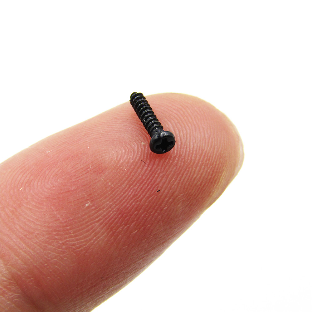 Black Small Self Tapping Screws Phillips Pan Head M1 M1.2 M1.4 M1.5 M1.6 M1.7 M2