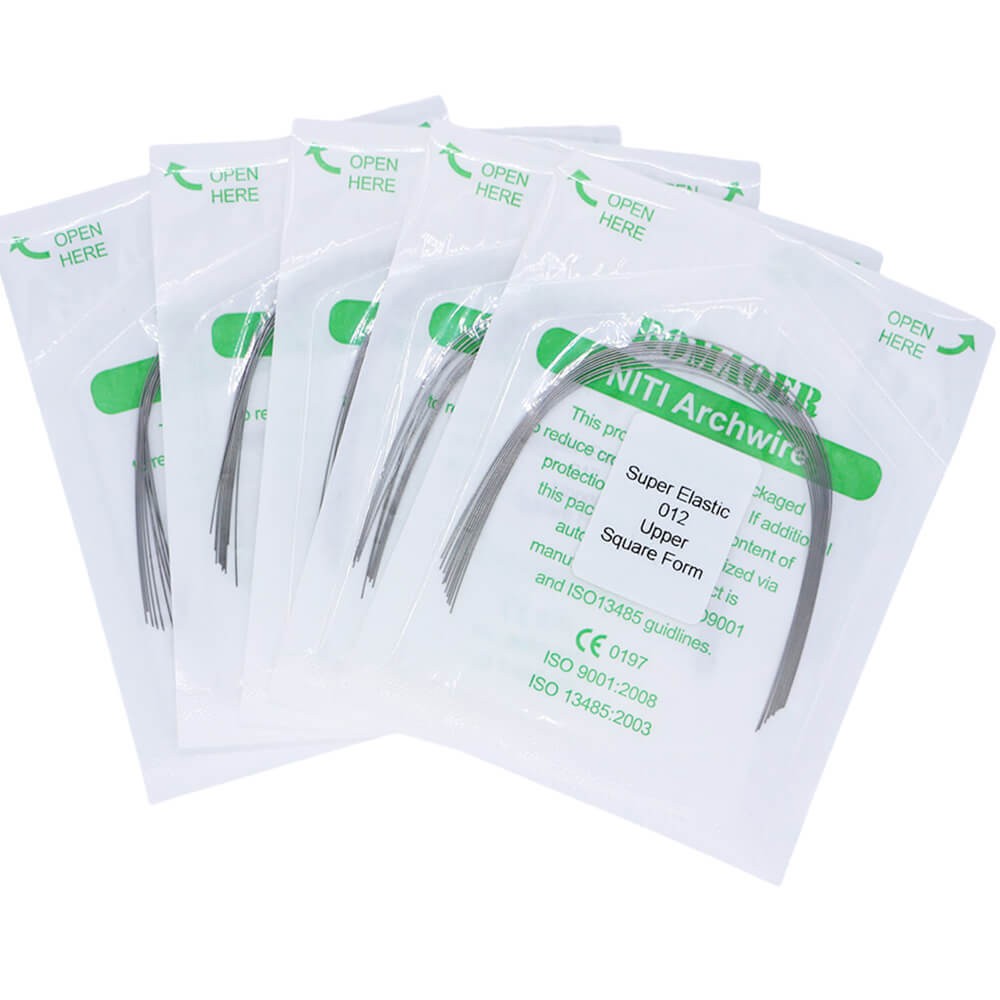 20×Dental Orthodontic Super Elastic Niti Round Arch Wire Square Form 012 Upper