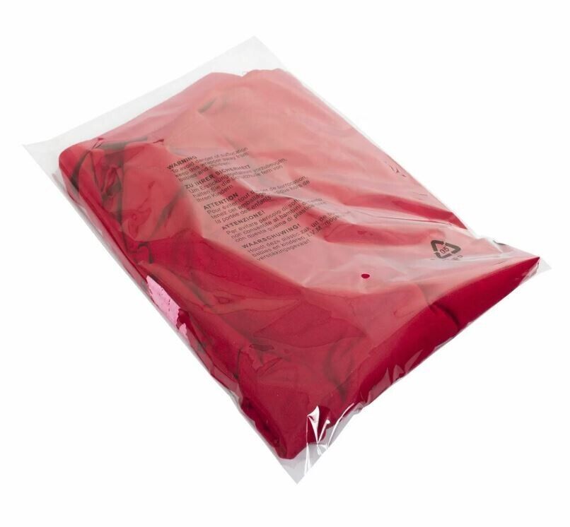 Poly Bags Suffocation Warning Clear Merchandise 1.5 mil For Amazon