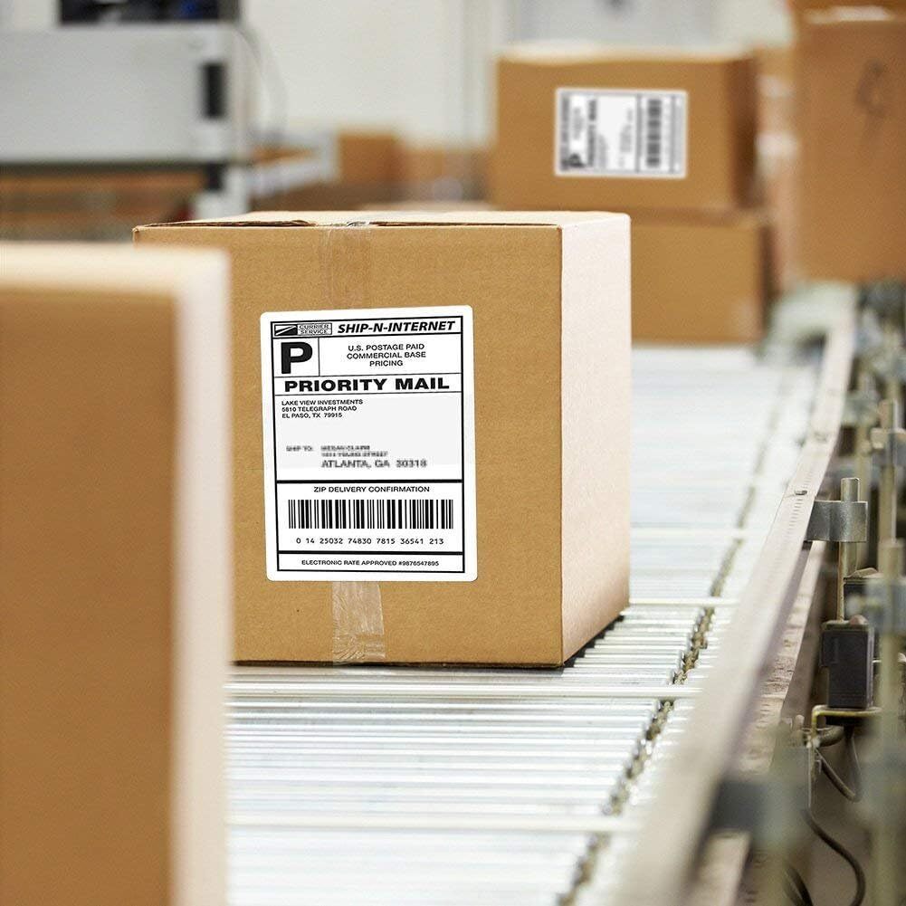 200 Self-adhesive Shipping Labels Round Corner 2 Labels Per Sheet