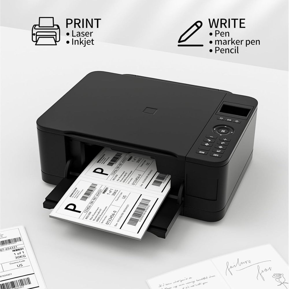 8.5″x5.5″ Shipping Labels Self Adhesive 2 Per Sheet for Laser & Inkjet Printers