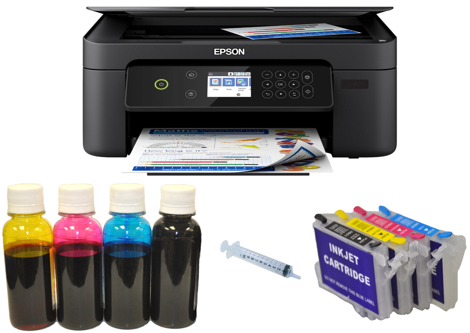 28 Laser Vinyl Cutter Plotter 15×15 Heat Press,Wireless All in One Epson Printer