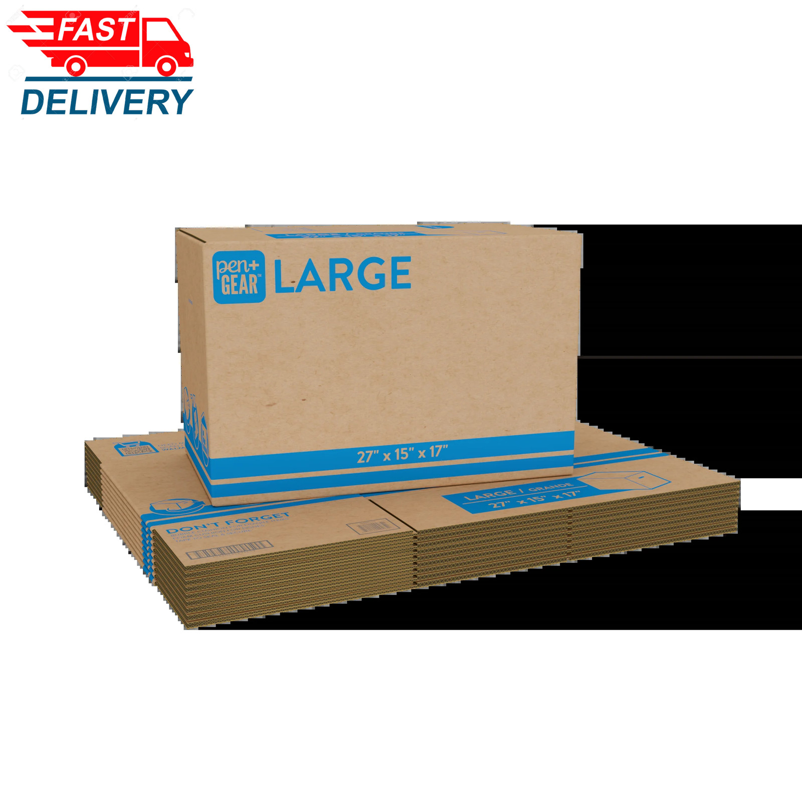 (10 Pack) Large Moving Boxes, 27L X 15W X 17H, Kraft
