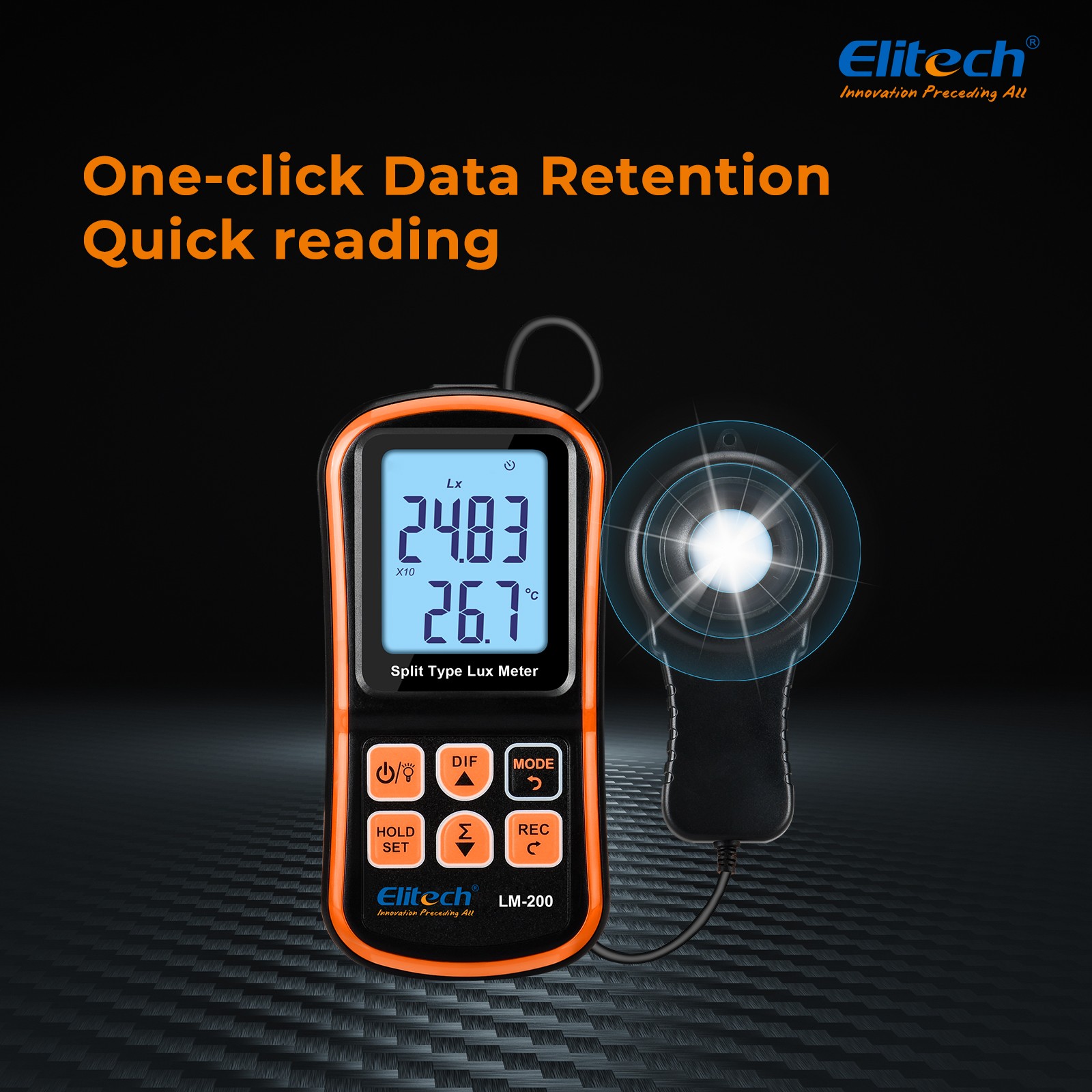 Elitech SMG-1H Refrigeration HVAC Digital Pressure Gauge Single Manifold Gauge