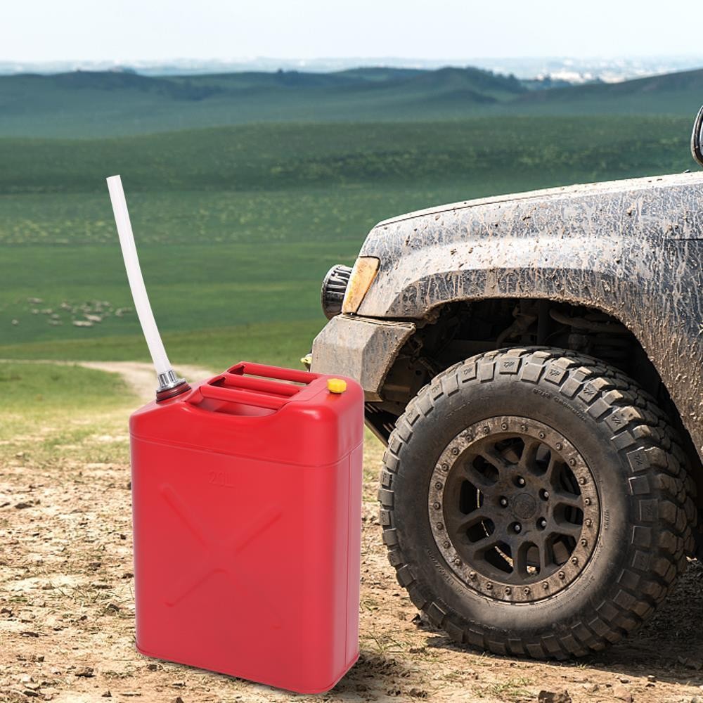 5 Gallon Large Capacity 20L Gas Gasoline Can Fuel Backup Metal Steel Tank Red