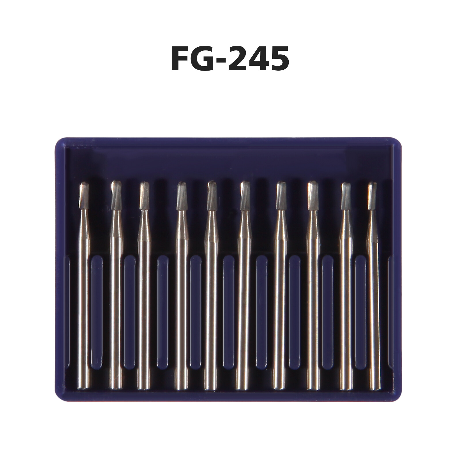 10Pcs Dental Carbide Burs Pear-Shaped High Speed Tungsten Steel Bur FG-245 de