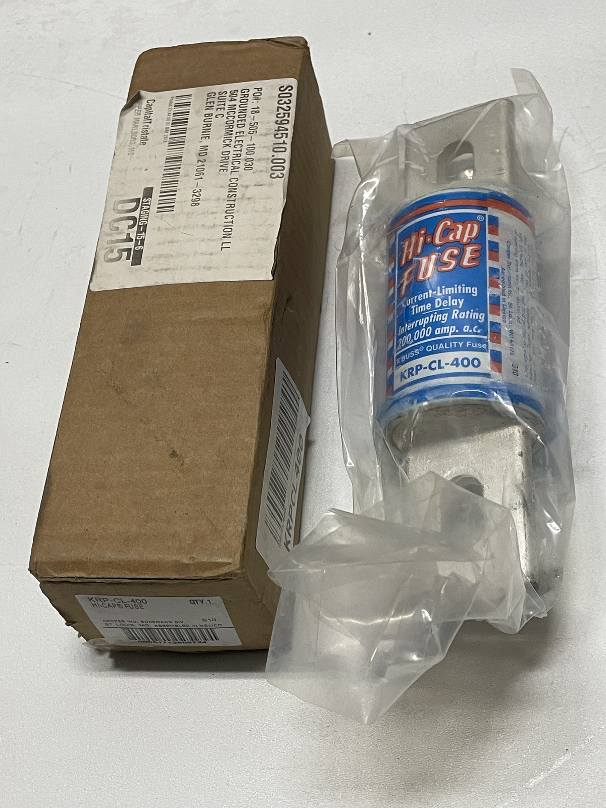 QTY AVL Cooper Bussmann KRP-CL-400 Hi-Cap Fuse 400-Amp