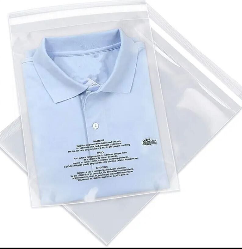2000 Pcs 14X20 Poly Bags Suffocation Warning Clear Merchandise 1.5 mil Self Seal