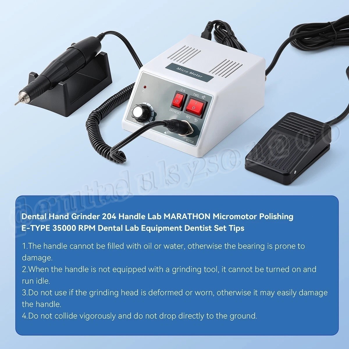 Dental Lab Marathon Electric Micromotor Polishing Unit 35000 rpm Motor Handpiece