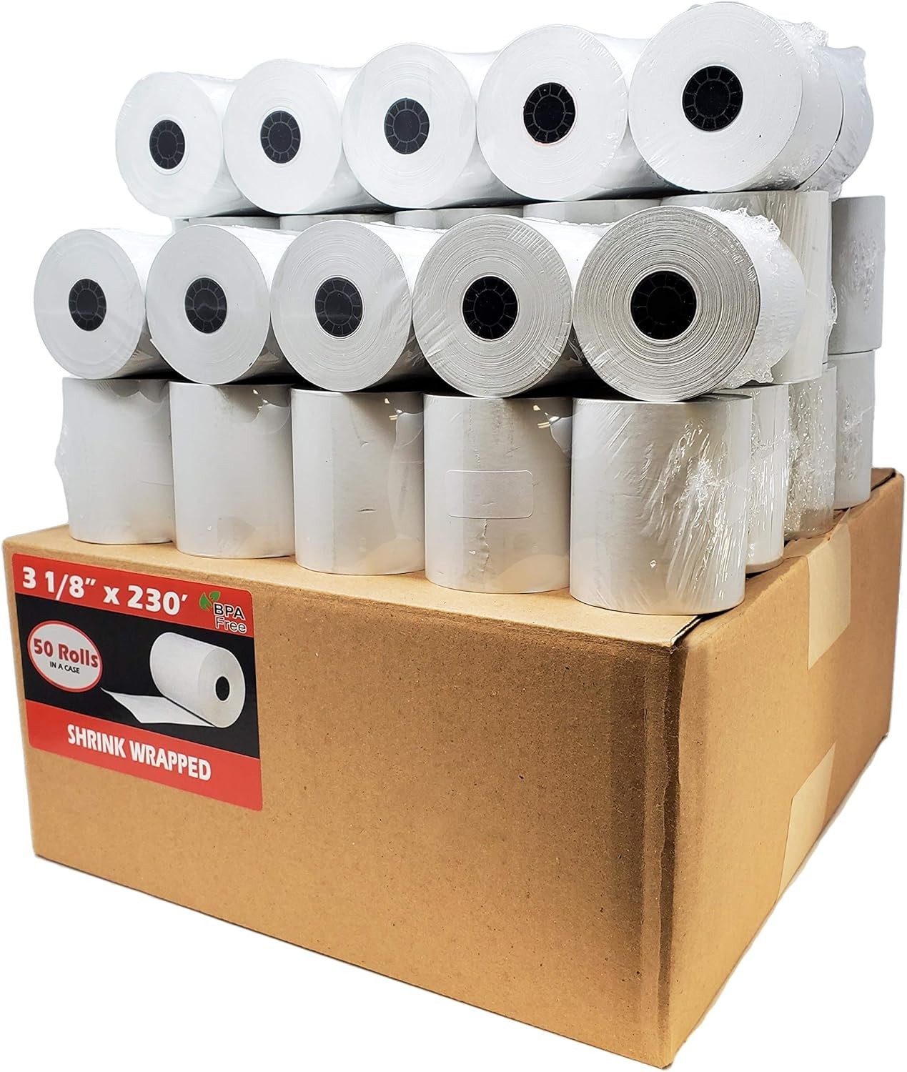 (50 ROLLS) 3 1/8″ x 230′ THERMAL POS RECEIPT PRINTER ROLL PAPER BPA