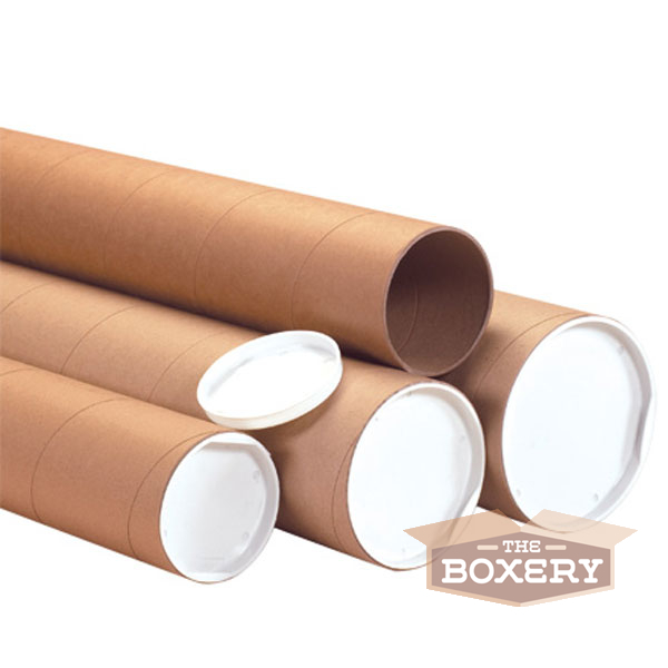 3×36” Kraft Mailing Shipping Packing Tubes 24/cs from The Boxery