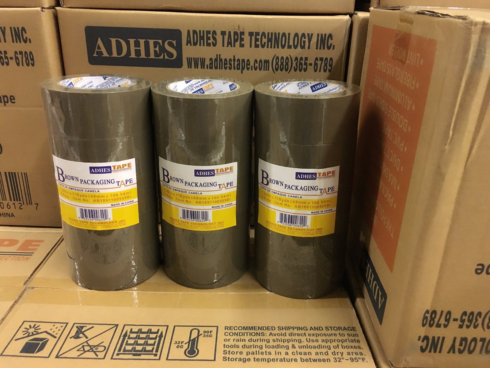 60 Rolls Premium Brown Carton Box Sealing Packing Tape 2.0 Mil Thick 2″x110 yard