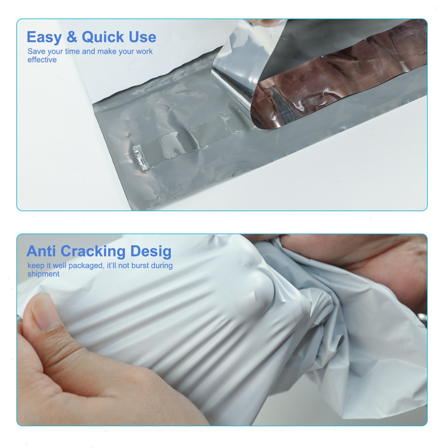 Poly Mailers Shipping Bags – 6×9 7.5×10.5 9×12 10×13 12×15.5 14×17 19×24 24×24
