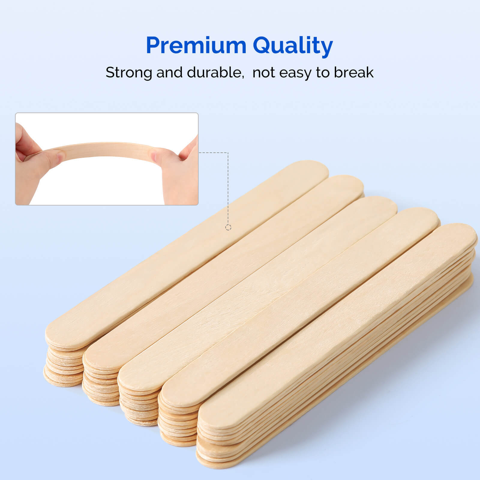 200pcs Wooden Tongue Depressors 6” Sterile Individually Wrapped Medical Purpose