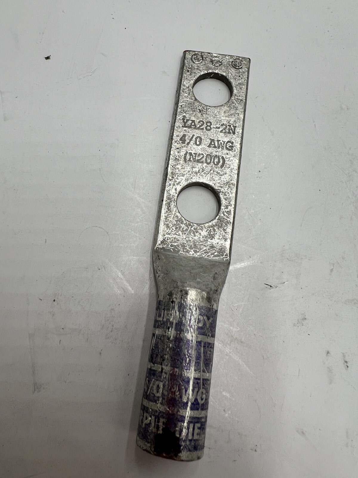 QTY 6 Purple Die 15 Lug Cooper Crimp Burndy YA28-2N 4/0 AWG STR N200 2 Hole 1/2″