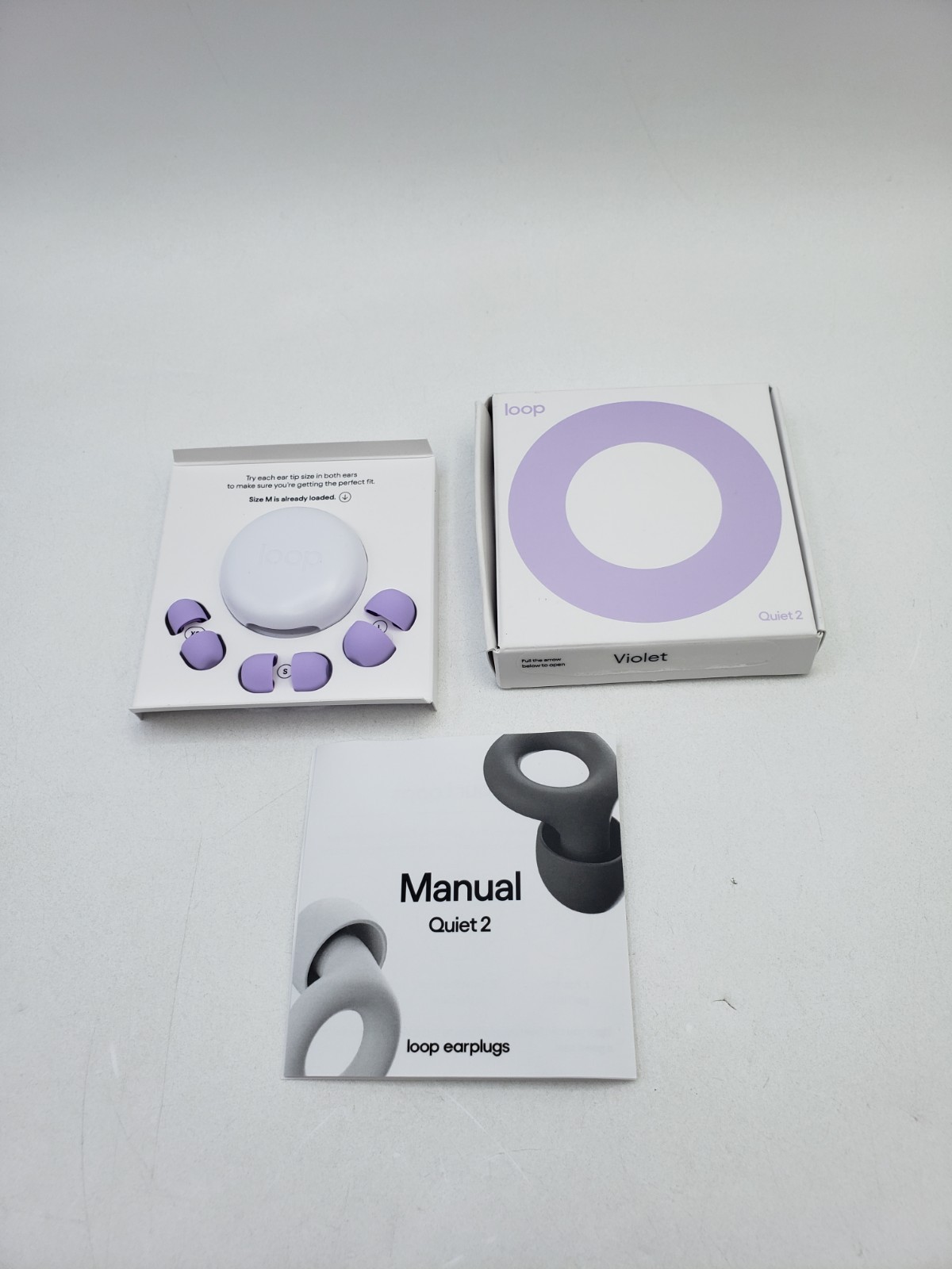 Loop Quiet 2 Earplugs for Noise Reduction Violet – Open Box