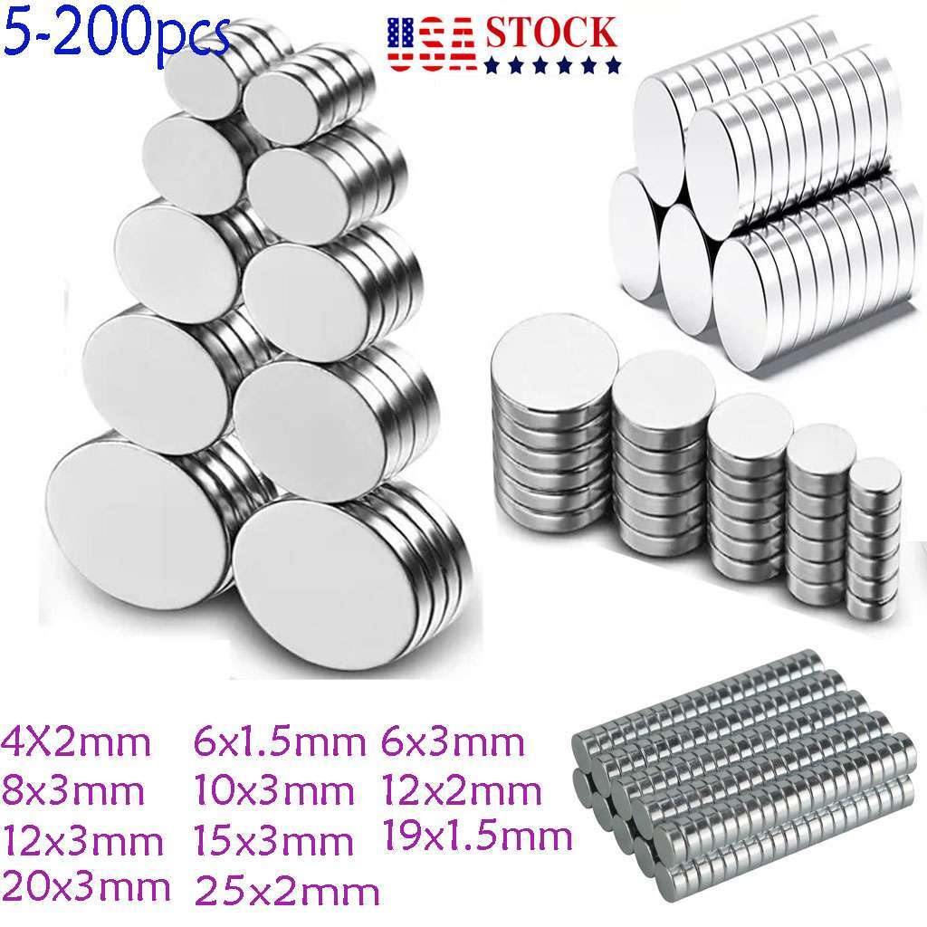 N52 LOT Neodymium Magnets Disc Round Super Strong Rare Earth Small Large Magnet